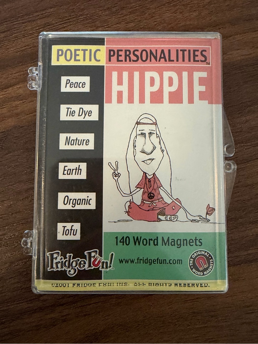 2001 Poetic Personalities Hippie Word Magnet Set